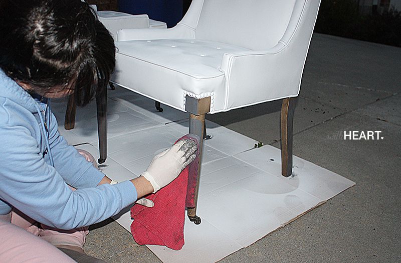 DIY SPRAY PAINT VINYL CHAIRS Stagg Design